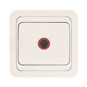 Розетка телевизионная TV 1-м СП Mimoza 16А IP20 бел./бел. Makel 12007