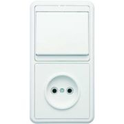 Блок БКВР-037 Бэлла (1-кл. выкл. + розетка) Кунцево 5815