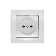 Розетка 1-м СП Бриллиант 16А IP20 без заземл. бел. UNIVersal 7947588