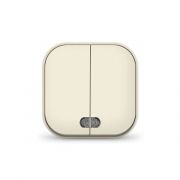 Выключатель 2-кл. 1п ОП 10А IP20 с подсветкой сл. кость IONICH 1426