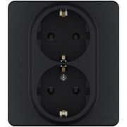 Розетка Inspiria 16А 250В 2х2P+E немецк. стандарт антрацит Leg 673753