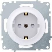 Розетка 1-м СП Florence 16А IP20 с заземл. защ. шторки винтов. клеммы механизм бел. (1E10101300) OneKeyElectro 2172764