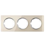 Рамка 3-м Garda горизонт. стеклянная беж. 2E52301301 OneKeyElectro 2234931