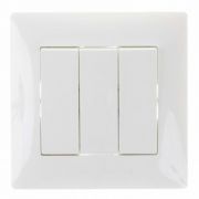 Выключатель 3-кл. СП Bravo 10А 250В механизм бел. GUSI С10В3-001