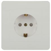 Розетка 1-м СП Style 7-206-01 16А 250В IP20 2P+E Schuko с заземл. защ. шторки бел. Intro Б0060623