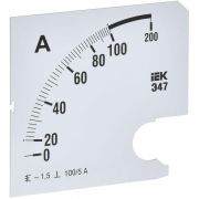 Шкала сменная для амперметра Э47 100/5А-1.5 96х96мм IEK IPA20D-SC-0100