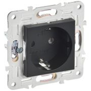 Розетка SKANDY 16А с заземл. без защ. шторок SK-R05Bl черн. IEK SK-R11-16-K02